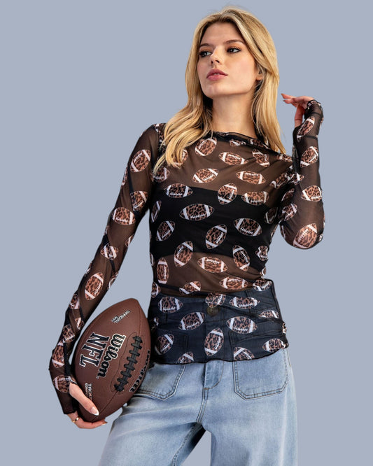 'Sideline Style' Mesh Top