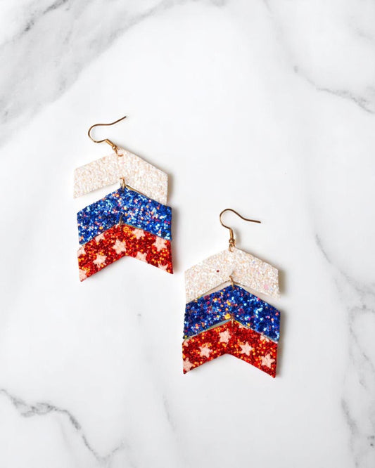 '1776' Chevron Earrings
