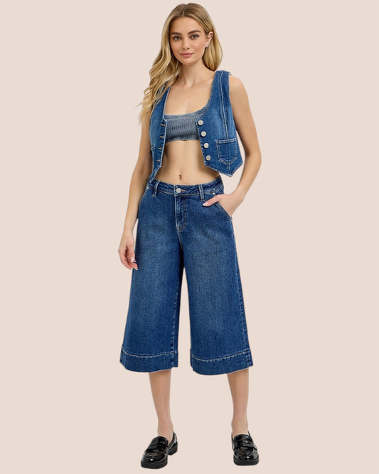 The 'Athens' Wide Culotte Capris