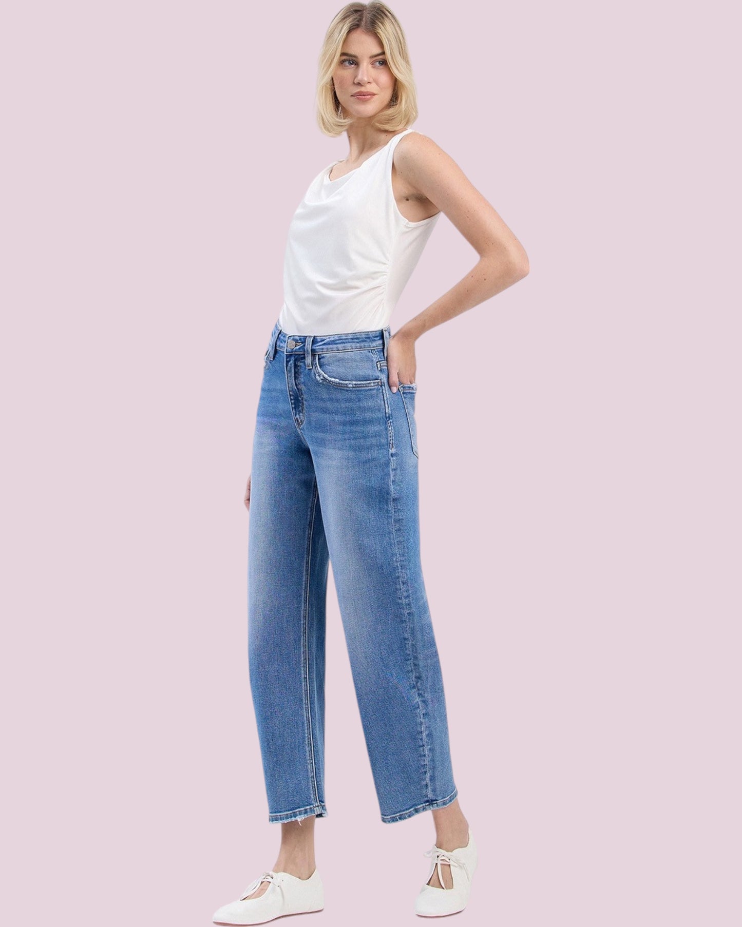'Uptown Girl' Barrel Leg Jeans