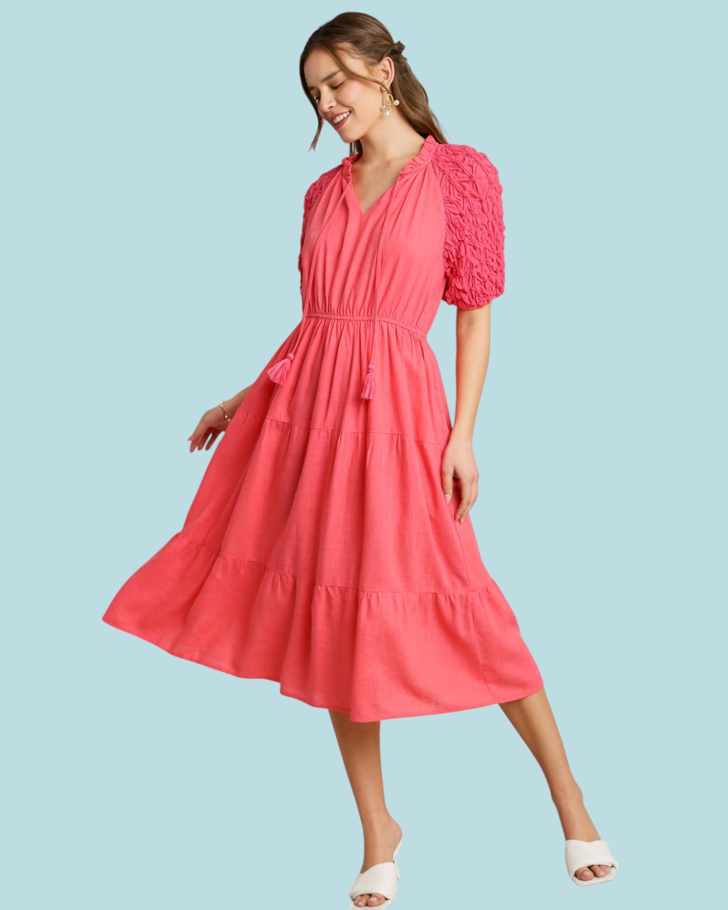 'Mediterranean Breeze' Midi Dress