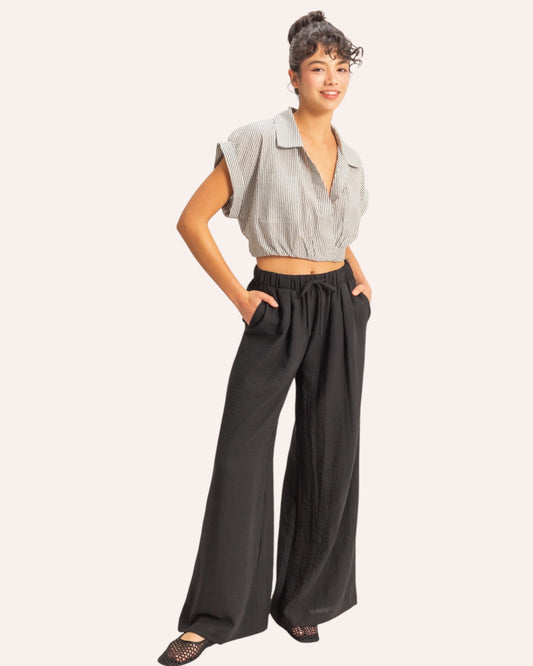 'Soft Style' Wide Leg Pants