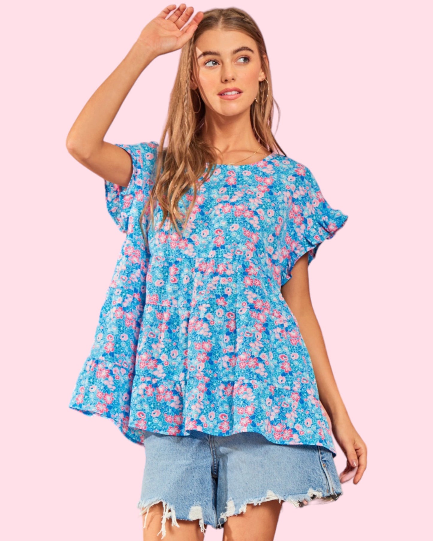 'Splashy Blooms' Top