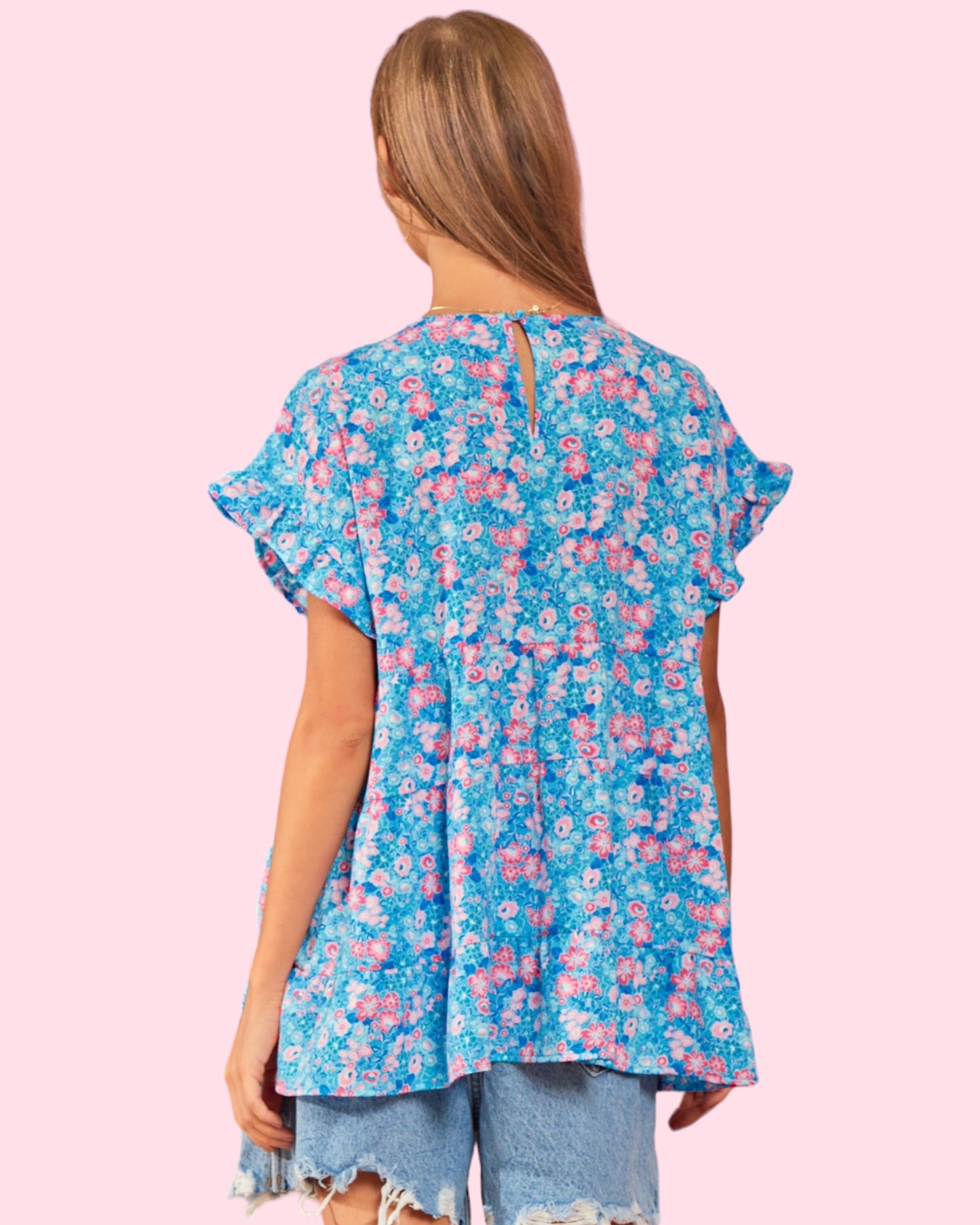 'Splashy Blooms' Top