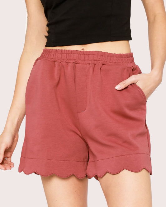 The 'LuxeKnit' Scalloped Shorts