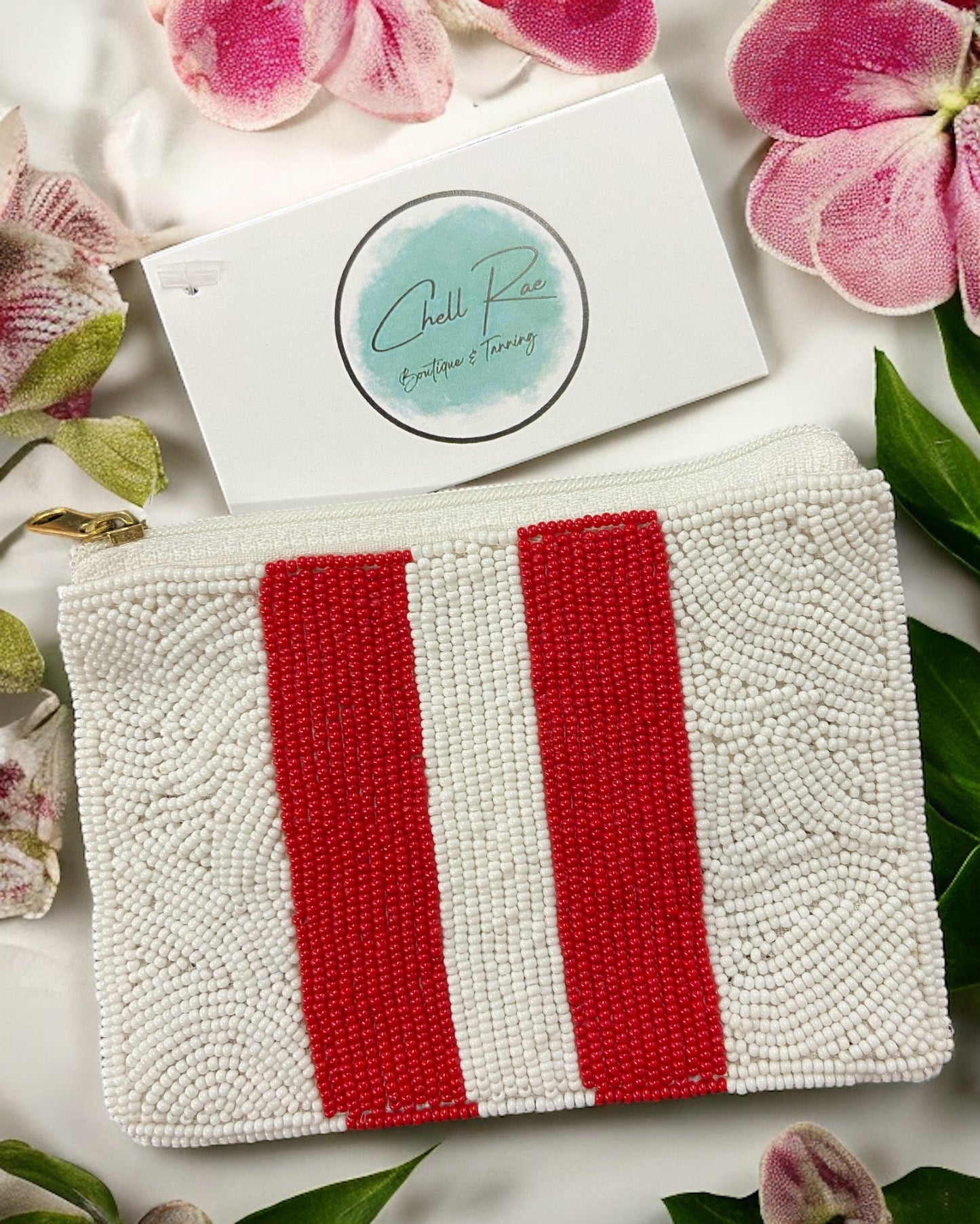 Scarlet Stripe Coin Purse