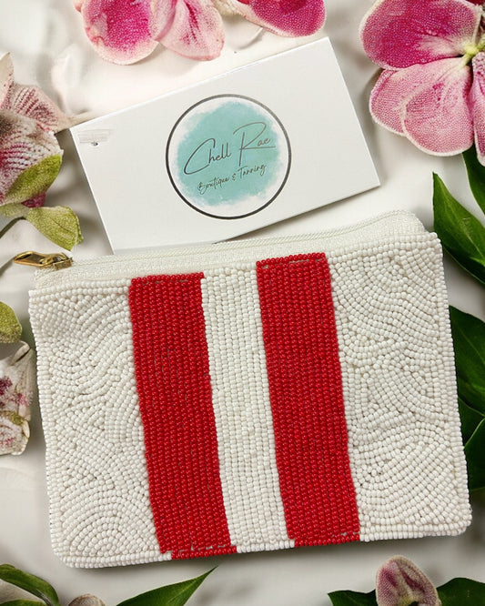 Scarlet Stripe Coin Purse