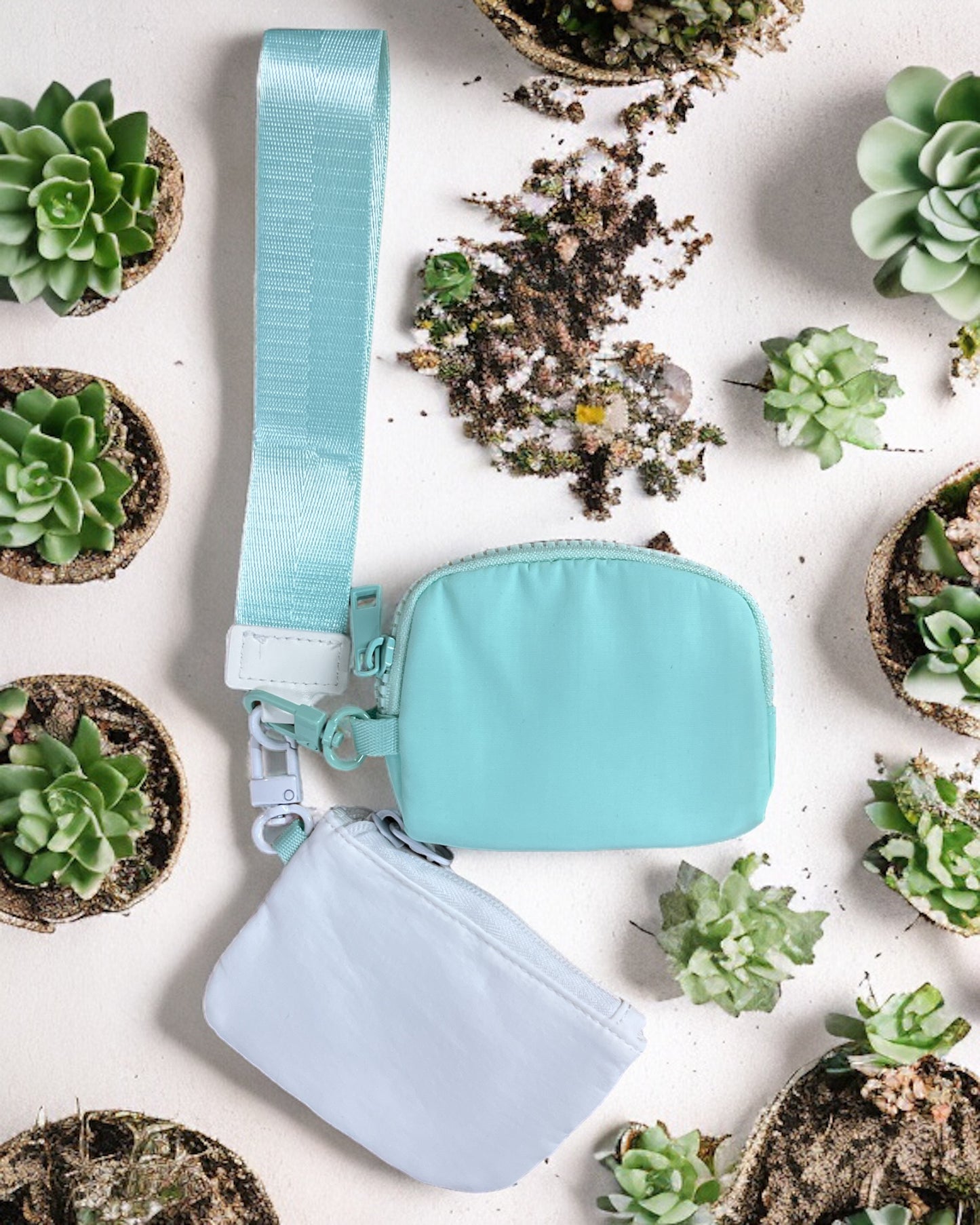 Dual Pouch Wallet Wristlets