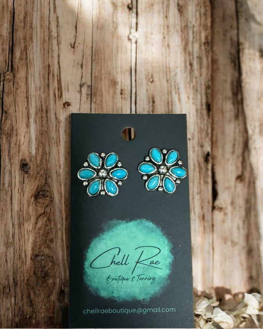 'Turquoise Bloom' Earrings