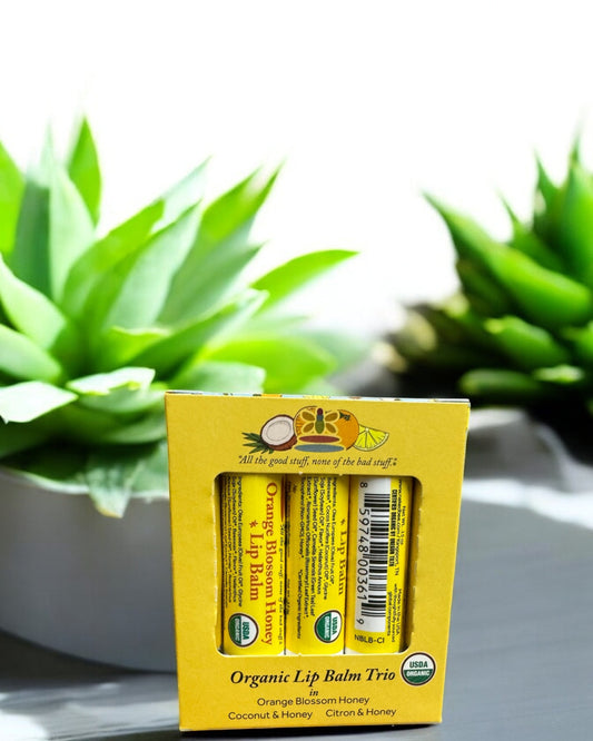 Naked Bee Organic Lip Balm Trio