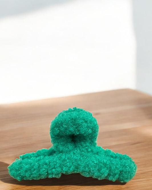 Green Sherpa Claw Clip