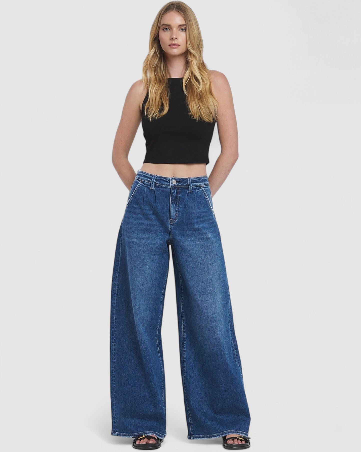 'Sky Harbor' Wide Leg Jeans