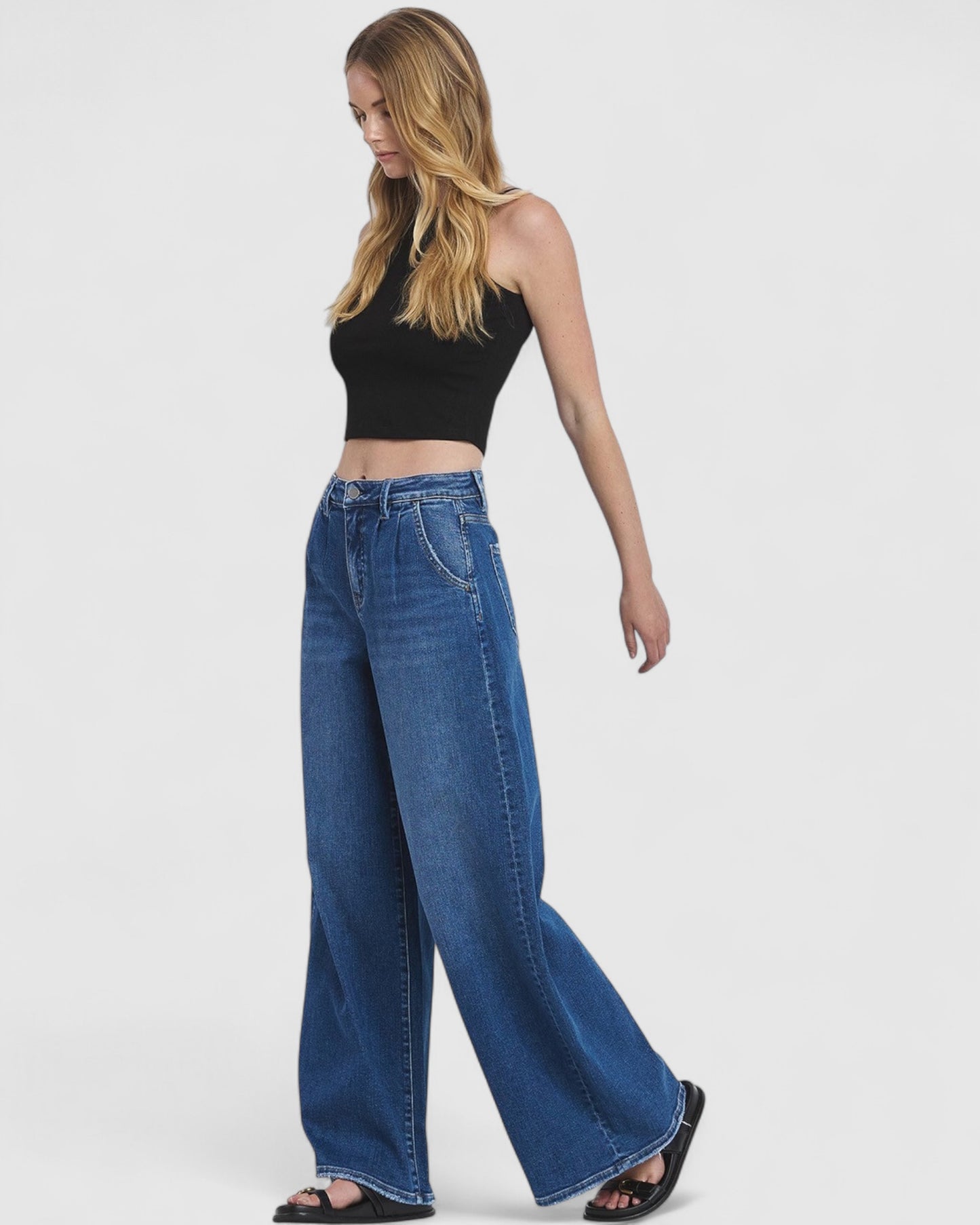 'Sky Harbor' Wide Leg Jeans