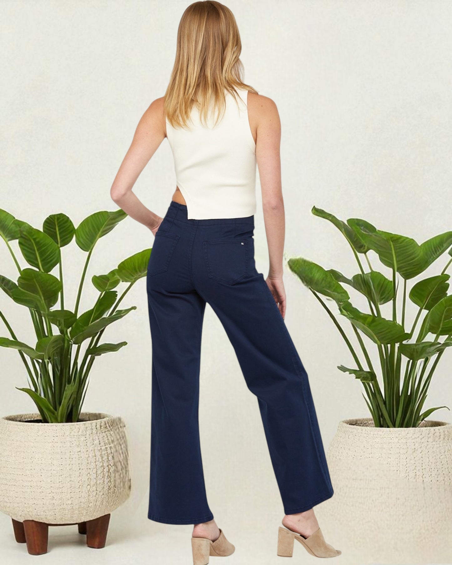 'True Navy' Wide Leg