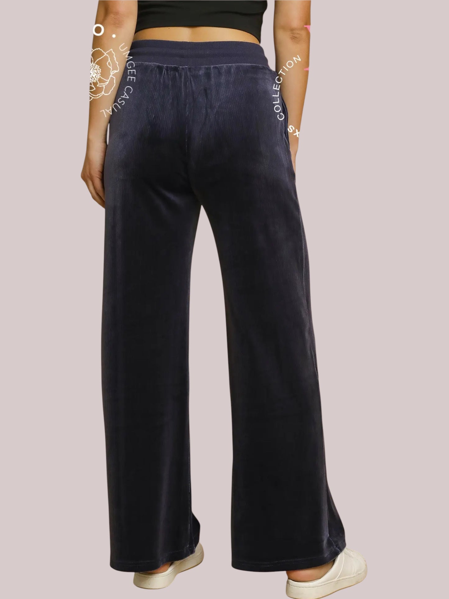 'Velvet Alley' Wide Leg Pants