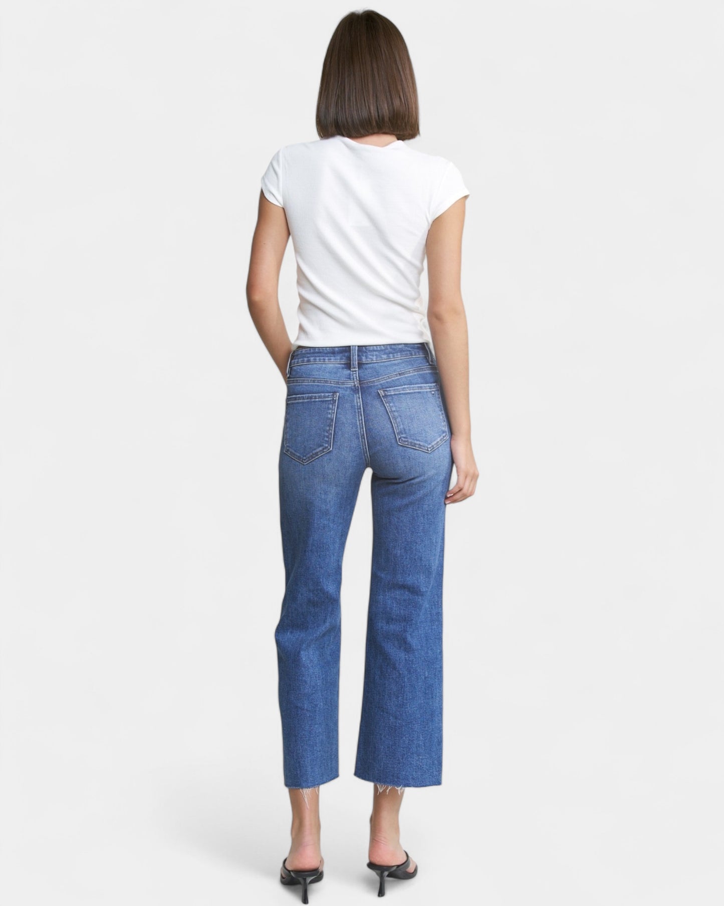 'Polynesian Blue' Wide Leg Jeans