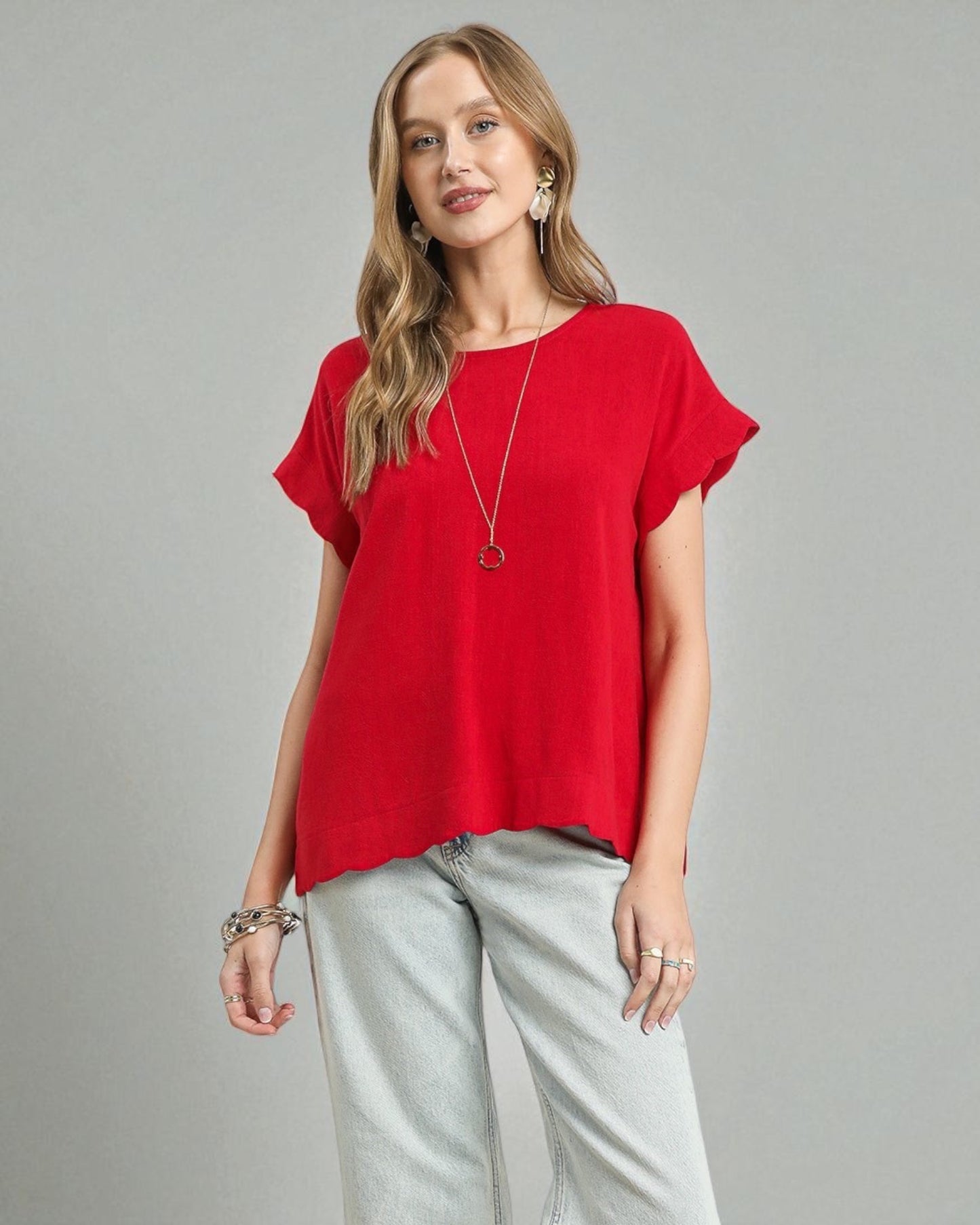 'Scallop Hem' Top - C5103