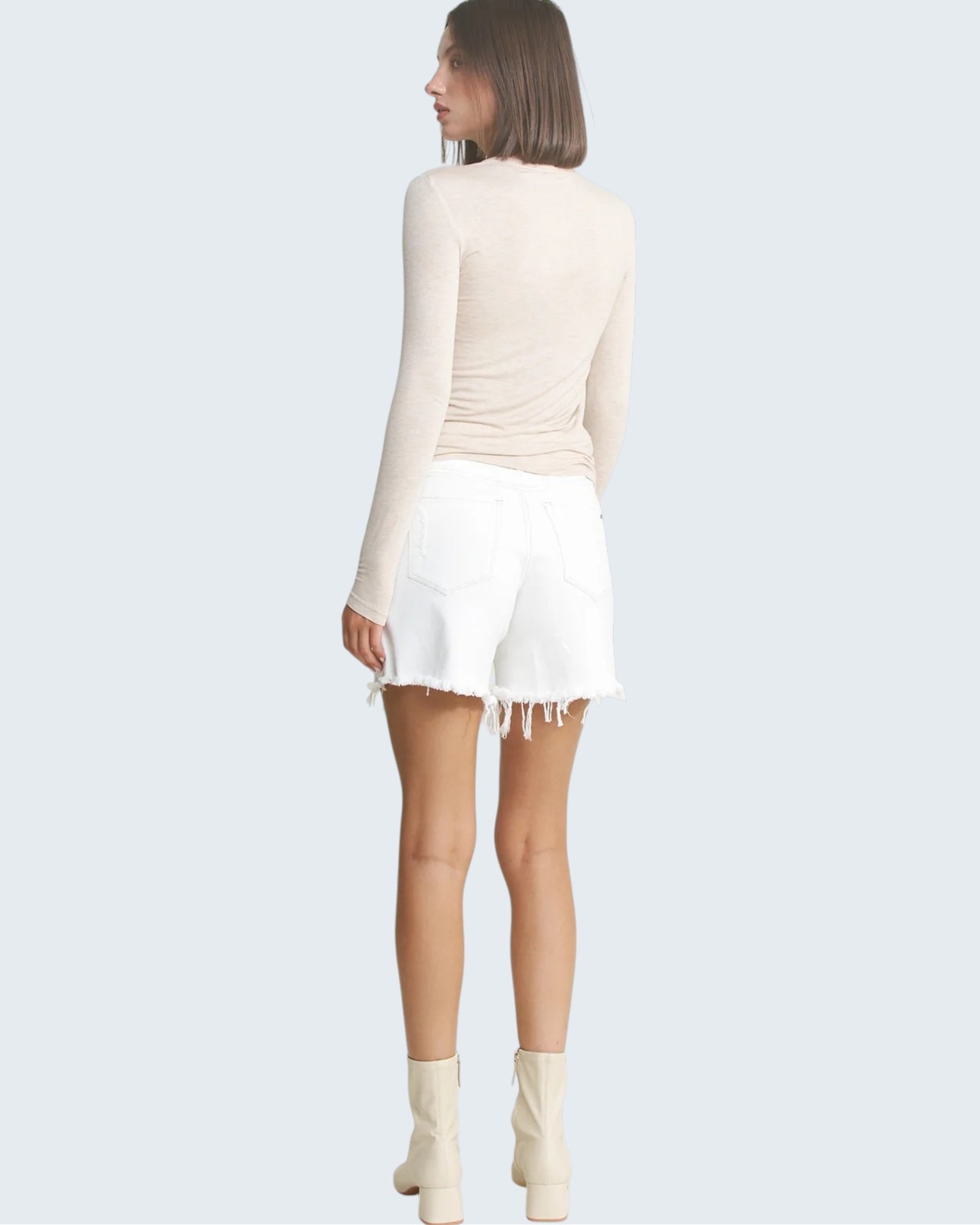 'Misty White' Shorts