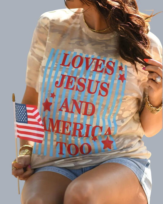 'Loves Jesus' Graphic Tee