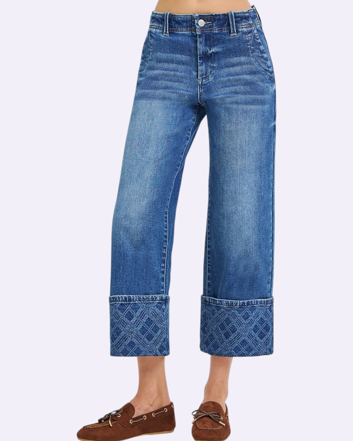 'Blue Plaid' Jeans