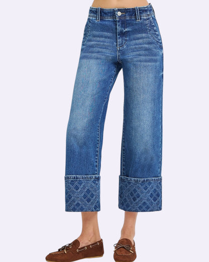 'Blue Plaid' Jeans