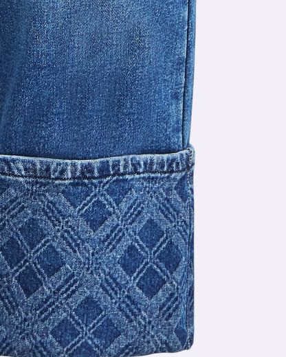 'Blue Plaid' Jeans