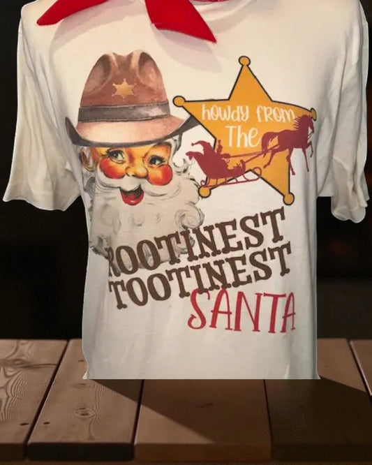 'Rootinest Tootinest Santa' Tee