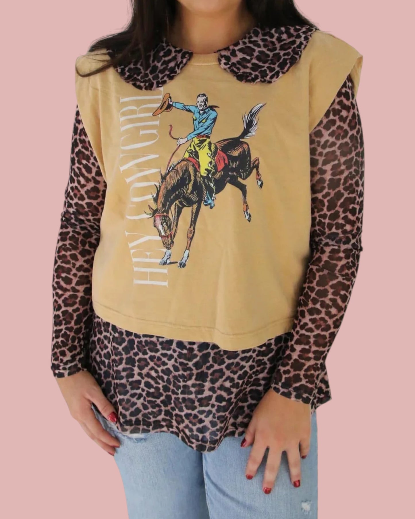 'Wild Side' Mesh Top