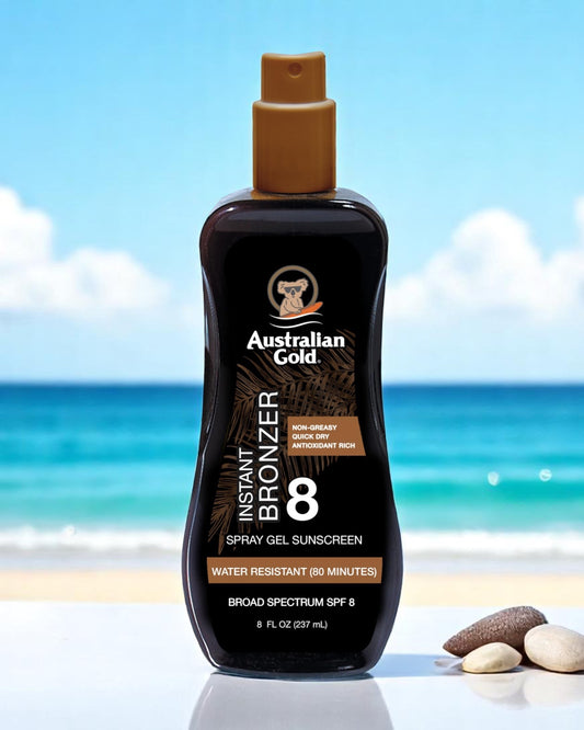 Australian Gold SPF 8 Spray Gel with Bronzer