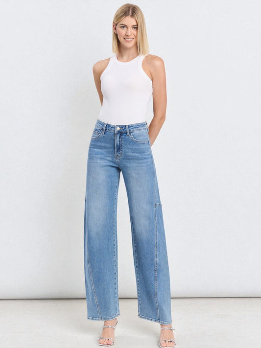 'All Blue' Barrel Jeans