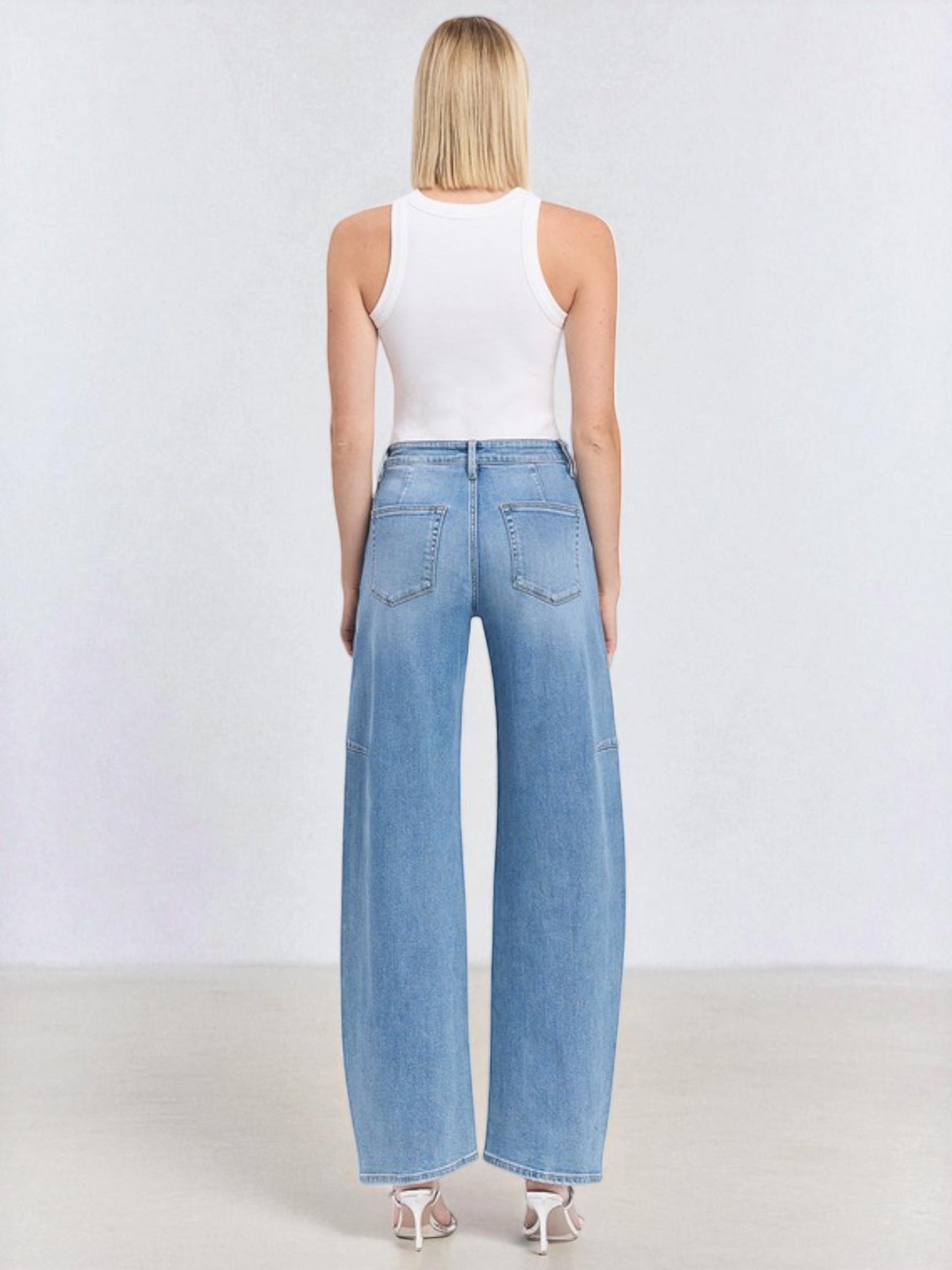 'All Blue' Barrel Jeans