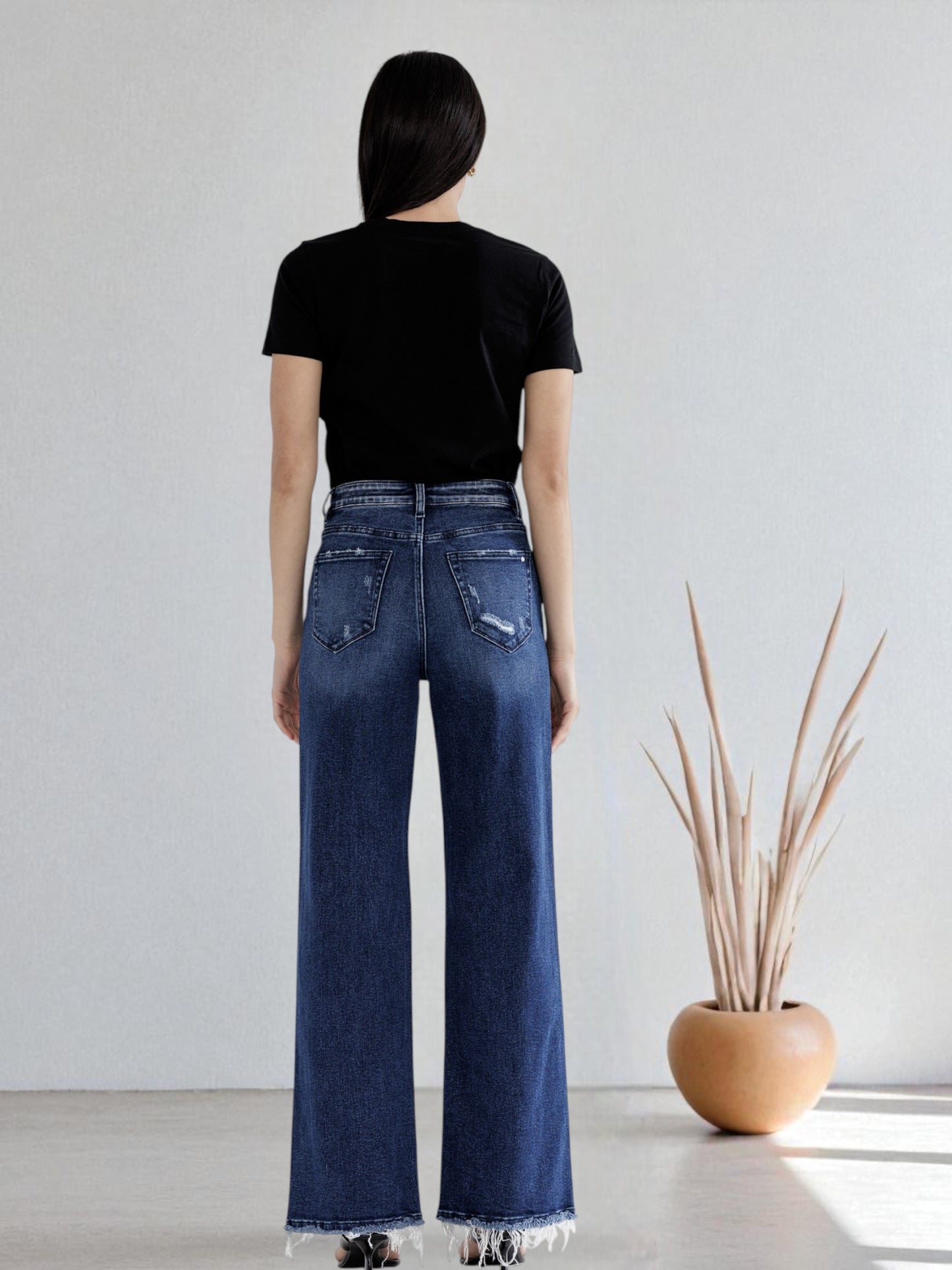 'Chasing Blue' Wide Leg Jeans