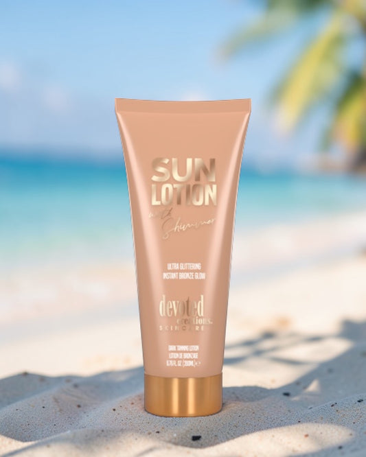 Devoted Creations Sun Lotion with Shimmer