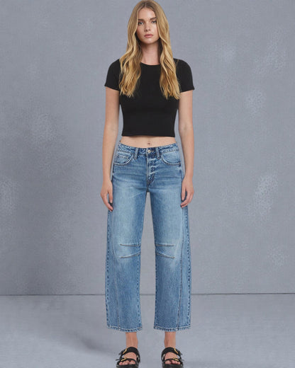 'Jersey Streets' Barrel Jeans
