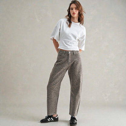 'Never Stray' Leopard Jeans