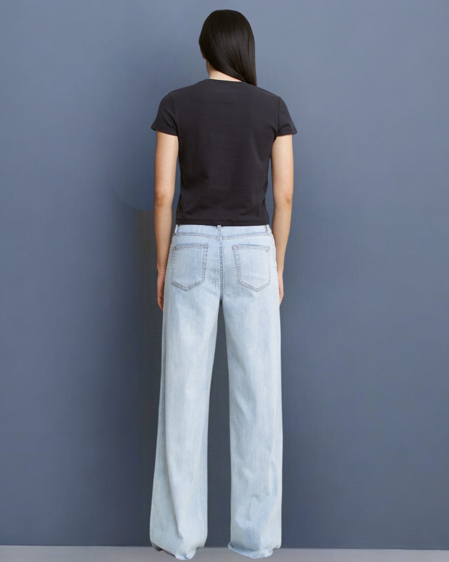 ‘Vintage Navy’ Wide Leg Jeans