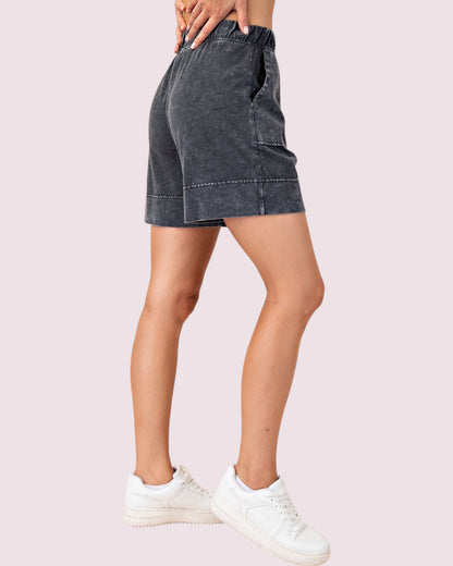'Palm Bay' Mineral Washed Shorts