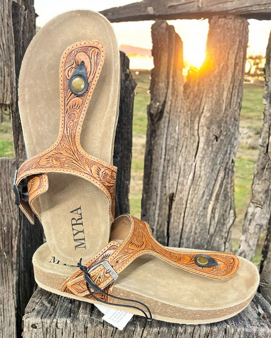 Rosie Trail Hand-tooled Sandals