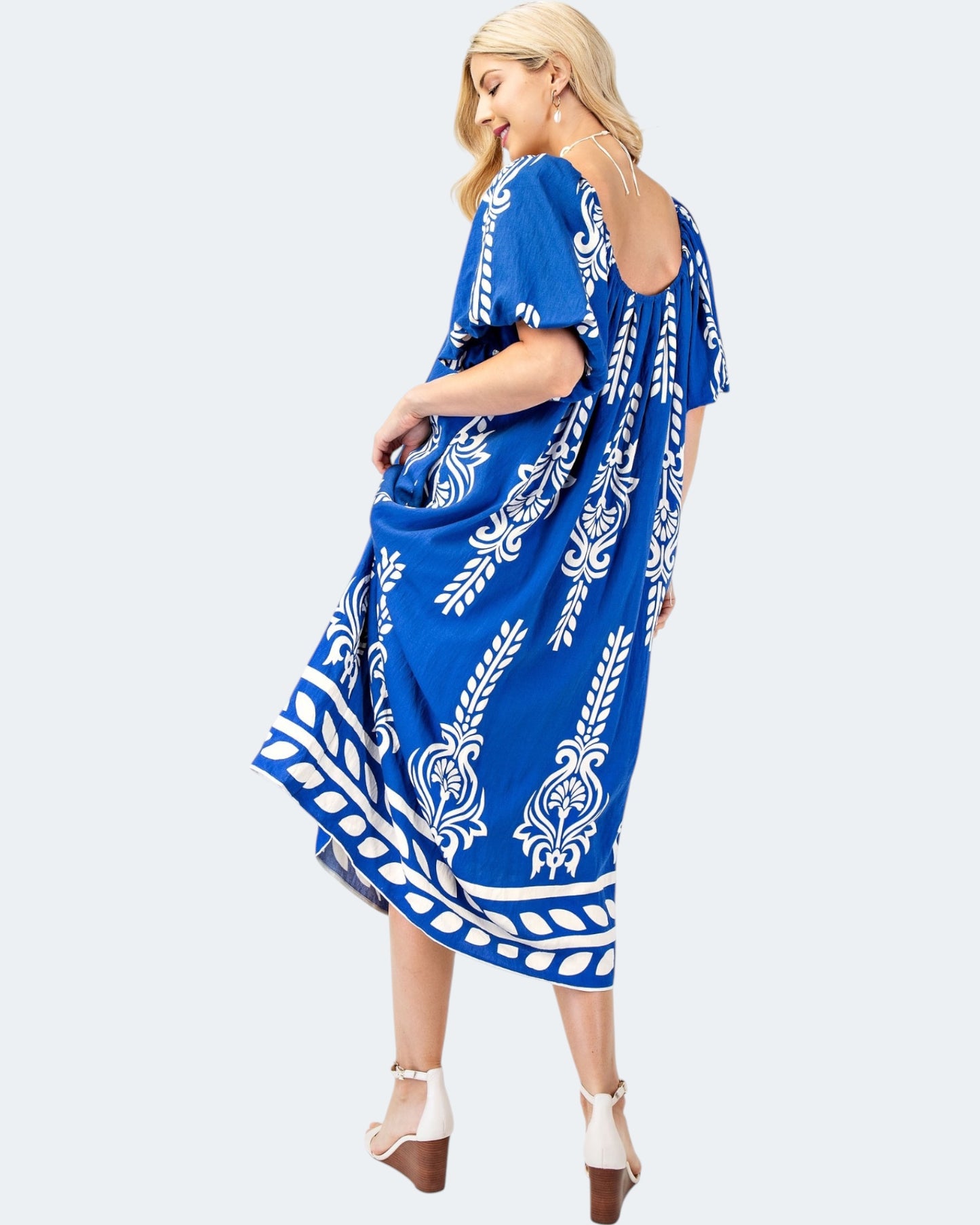'Printed Stone' Midi Dress