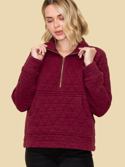 'Luxe Line' Qulited Sweatshirt