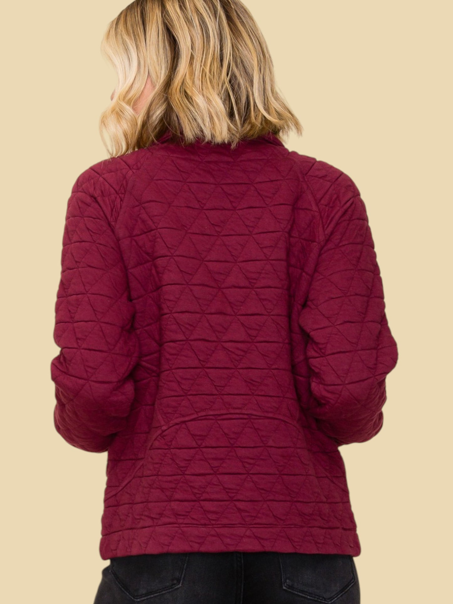 'Luxe Line' Qulited Sweatshirt