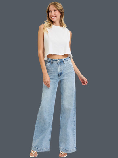 'Rowdy One' Wide Leg Jeans