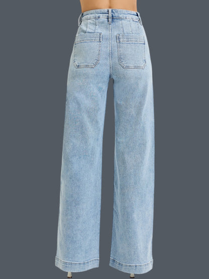 'Rowdy One' Wide Leg Jeans