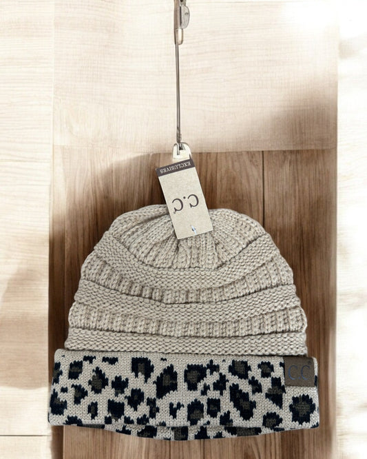 CC Leopard Beanie