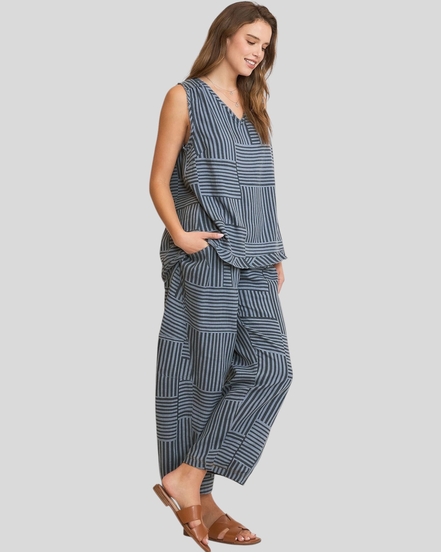 'Bleu Drifts' Top