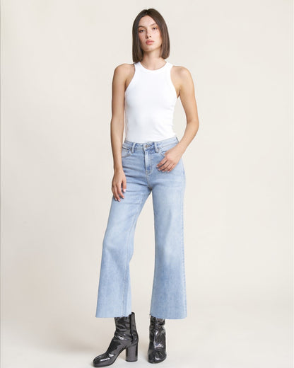'Silver Crest' Wide Leg Jeans