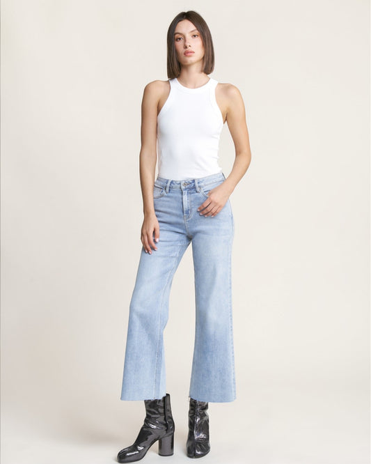 'Silver Crest' Wide Leg Jeans
