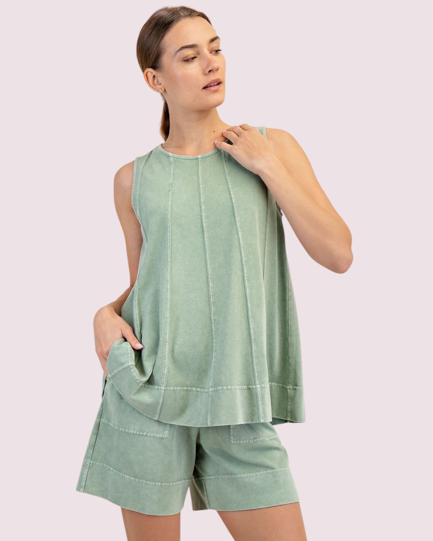 'Palm Bay' Mineral Washed Top