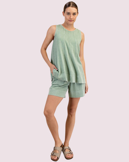 'Palm Bay' Mineral Washed Top