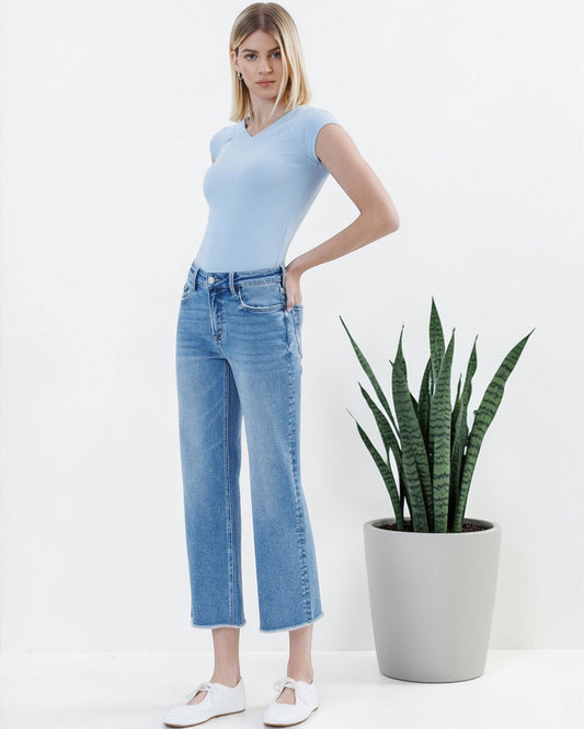 The 'Arc' Slim Wide Leg Jeans